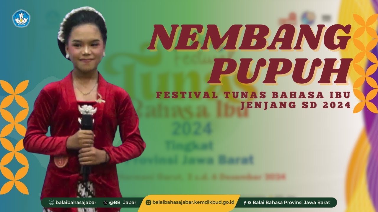 Pemenang I Nembang Pupuh Kategori PutrI Jenjang SD, FTBI Jawa Barat 2024