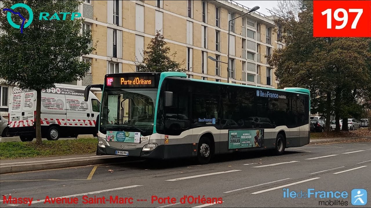 Bus 197 RATP - Citaro C2 N°6809 Massy - Avenue Saint-Marc --- Porte d'Orléans