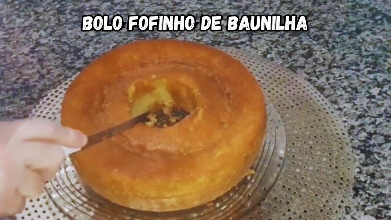 BOLO FOFINHO DE BAUNILHA PARA O CAFÉ - RECEITA DE BOLO DE BAUNILHA FÁCIL