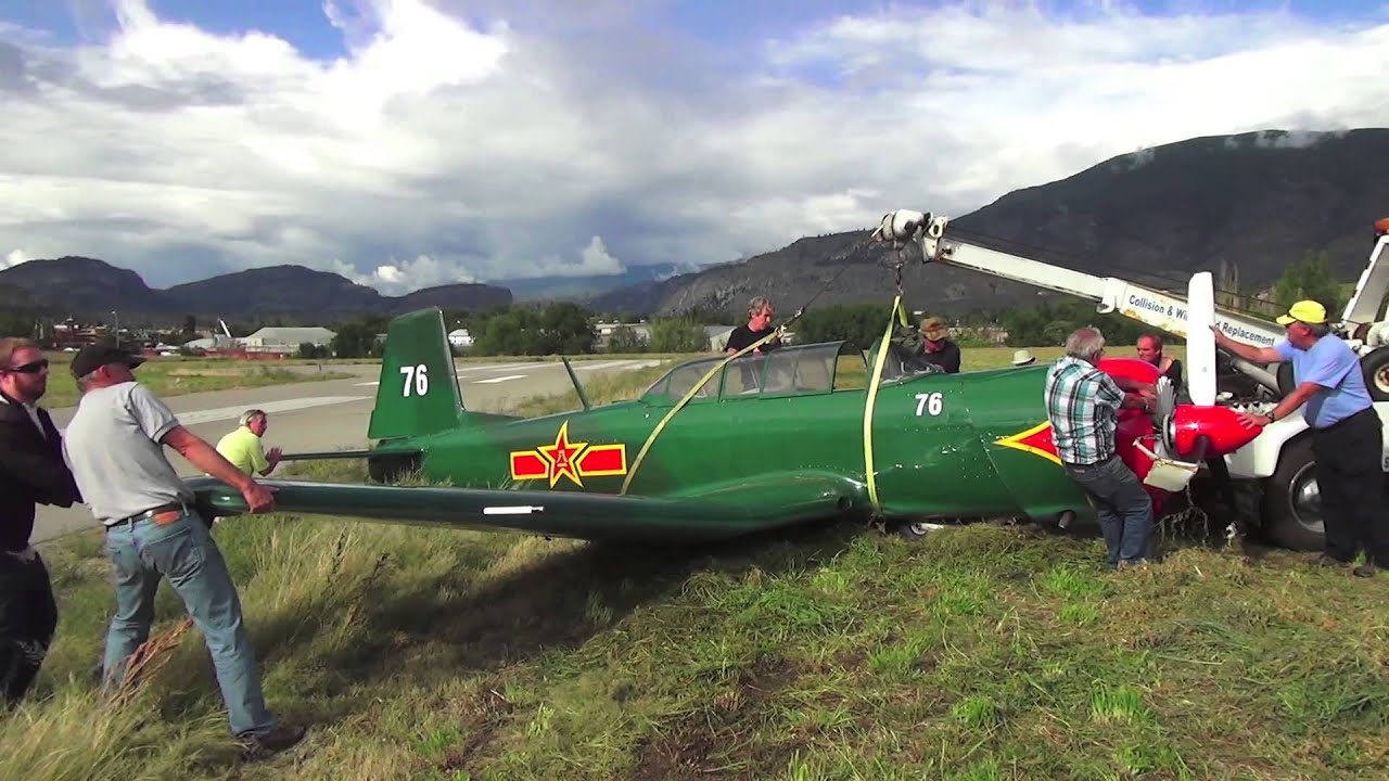 Recovery of a Nanchang CJ 6A after an accidental gear up landing