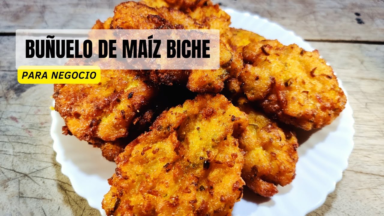 RECETA DE BUÑUELO DE MAÍZ BICHE PASO A PASO - BUÑUELO DE MAÍZ FÁCIL - RECETA DE COCOTAZO DE MAÍZ 🌽