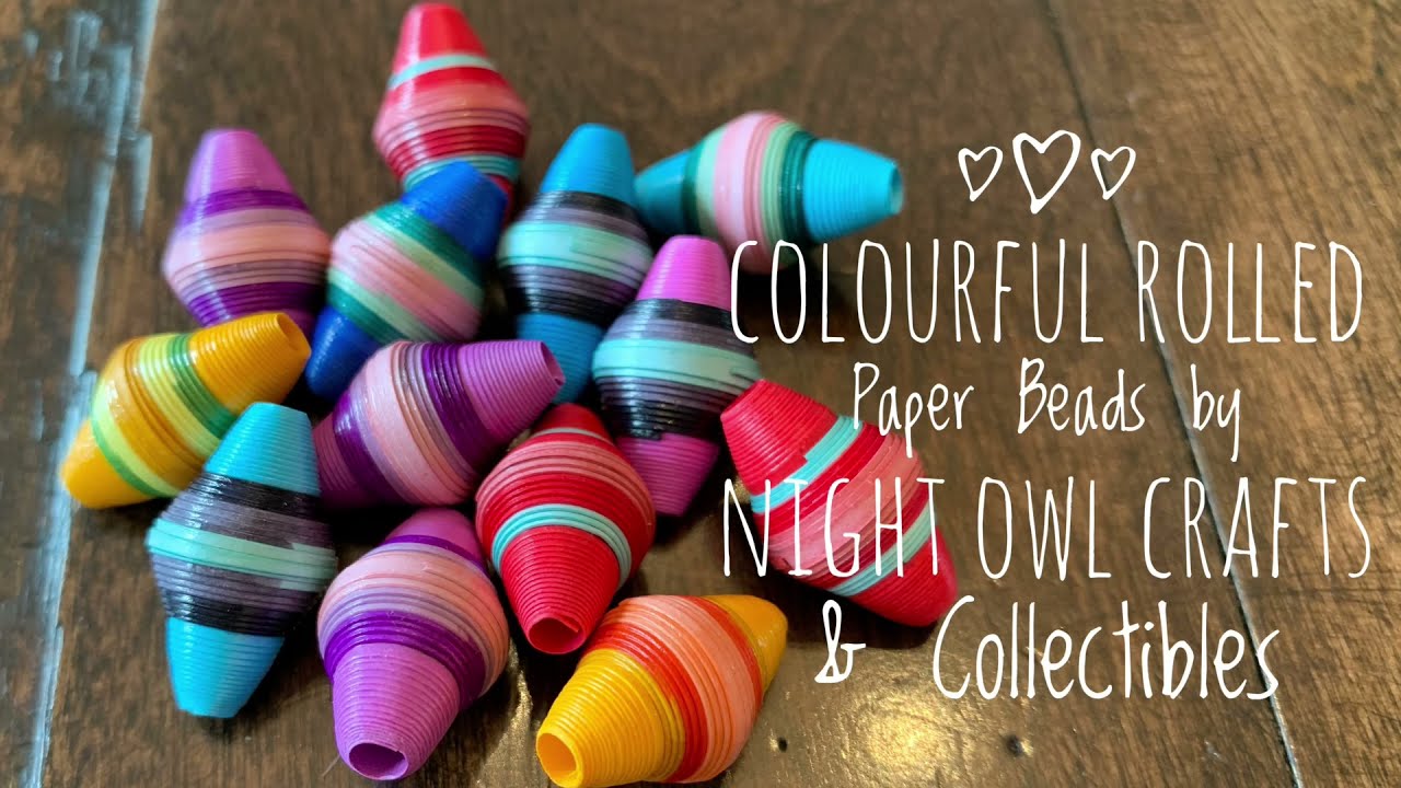 Colourful Rolled Paper Beads - Recycled Paper Project DIY Tutorial