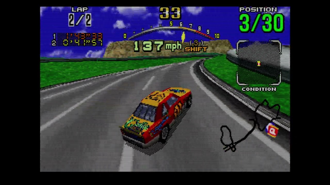 Daytona USA - Expert 3'22''33  - Saturn Arcade Mode