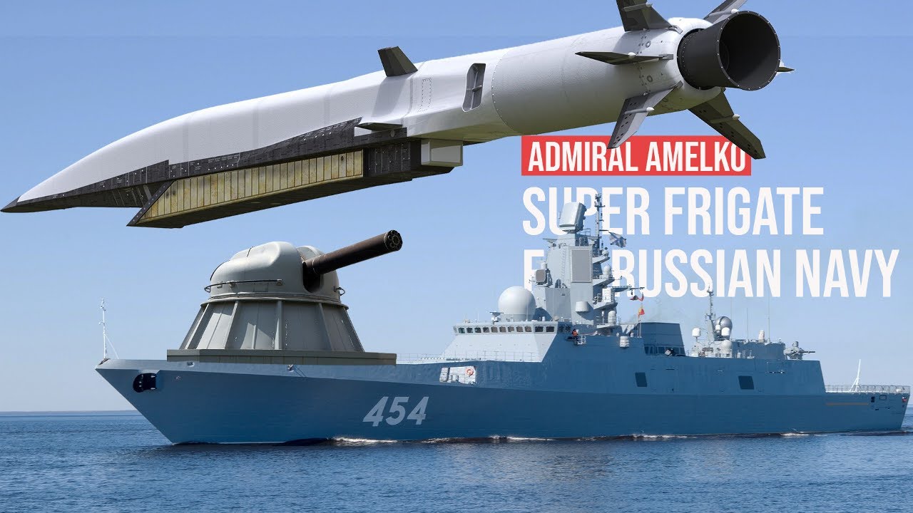Finally! Russia launches the fifth Project 22350 frigate, the Admiral Amelko, into the Russian Navy.