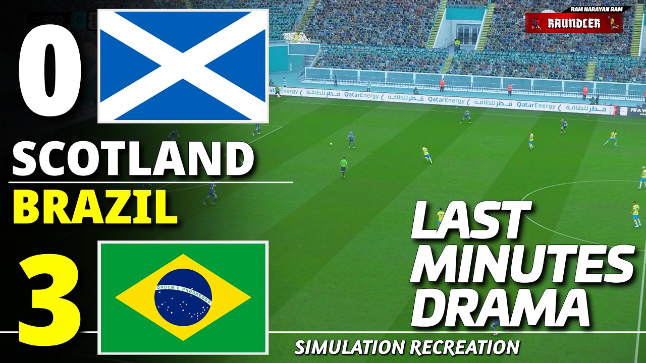 SCOTLAND 0-3 BRAZIL Highlights | FIFA World Cup 2026 | PES 21 Simulation
