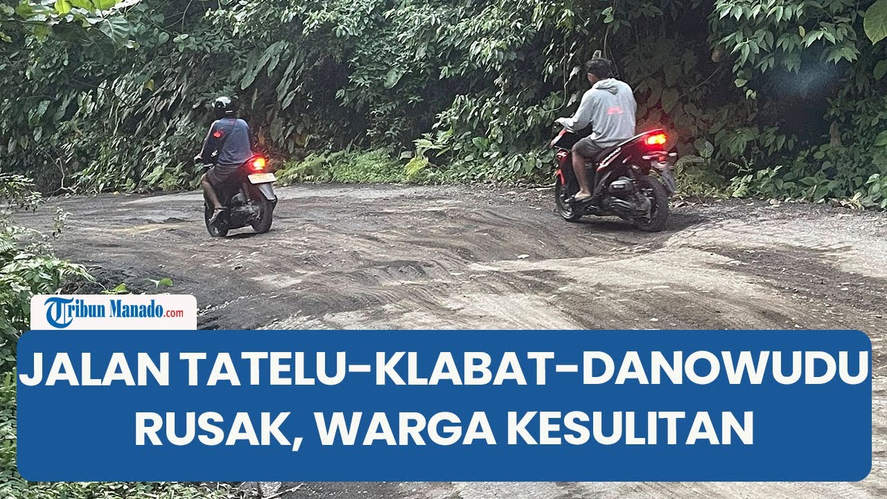 Jhon Warga Minahasa Utara Kesulitan Lewat di Titik Jalan Provinsi Sulut yang Rusak