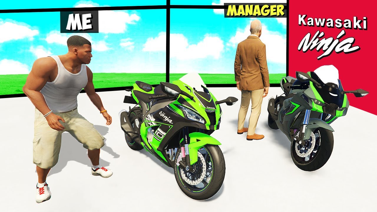 Stealing EVERY KAWASAKI NINJA From THE SHOWROOM in GTA 5!