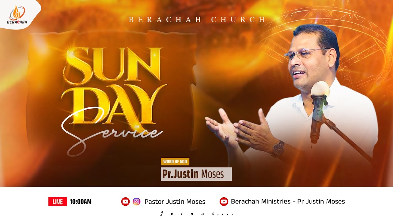 🔴 LIVE NOW - Sunday Service | Pr. Justin Moses |  Berachah Church | 8th Feb, 2026
