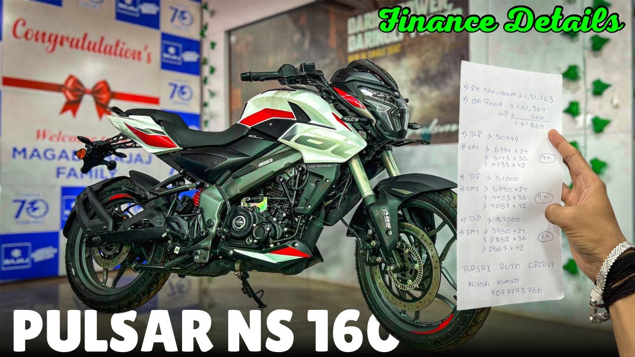 🔥 Bajaj Pulsar NS 160 Finance Details | EMI, Down Payment, Interest Rate & On-Road Price Explained!