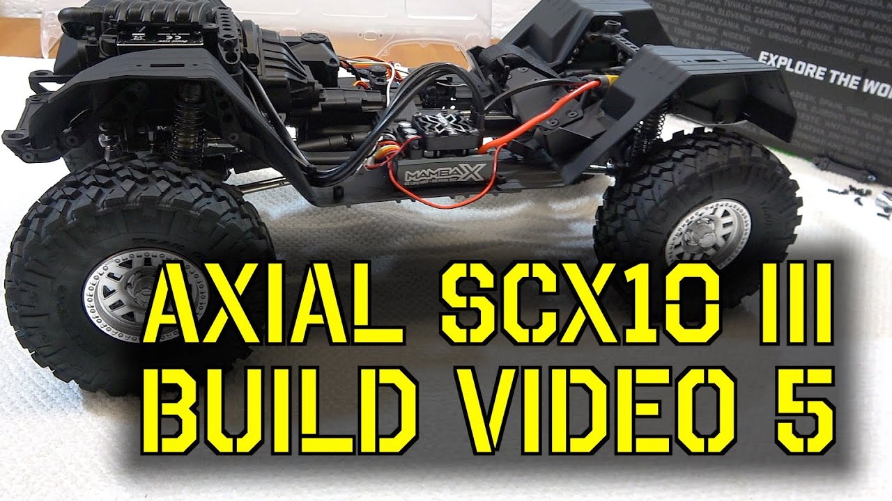 Видео сборки Axial SCX10 III 5 — Шаги G1-I1