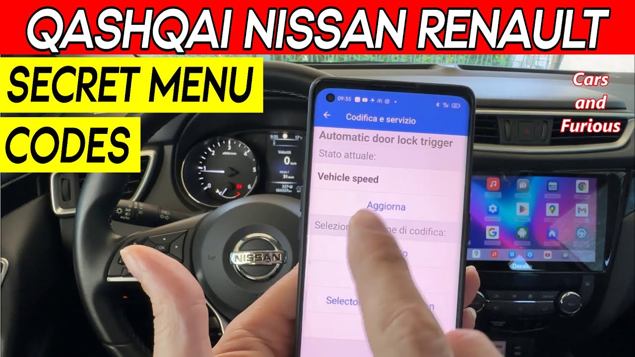 Nissan Qashqai Renault, Secret Menu OBD, Activation Automatic Door Lock, Start&Stop DPF Regeneration