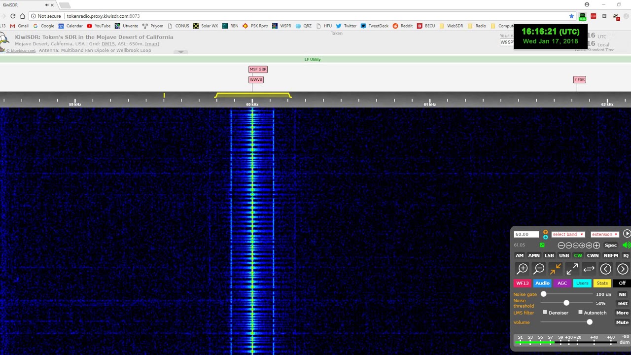 Low Frequency utility signal WWVB 