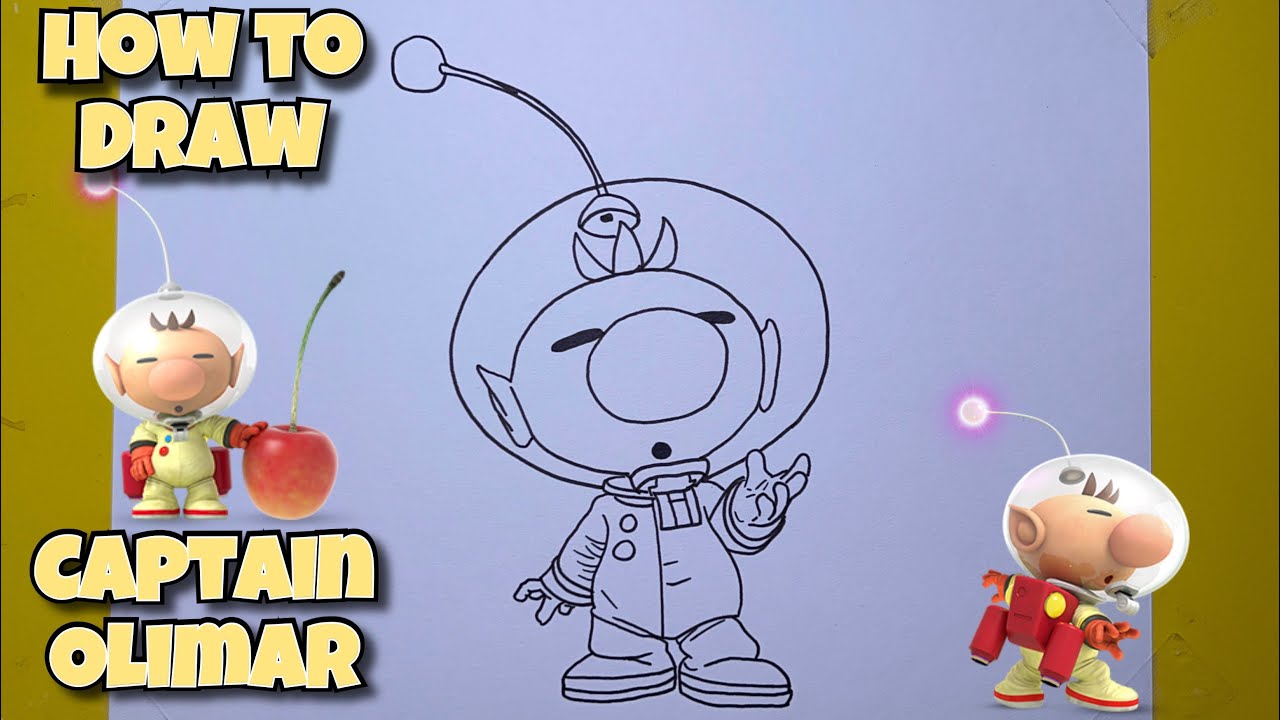 How To Draw Captain Olimar | Pikmin | Step By Step #drawing #pikmin