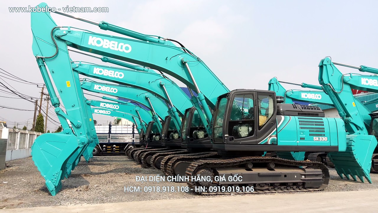 Review | Máy đào ( Xúc đào ) Kobelco mới: SK200-10, SK250-10, SK330-10, SK350LC-10, SK380XDLC-10.