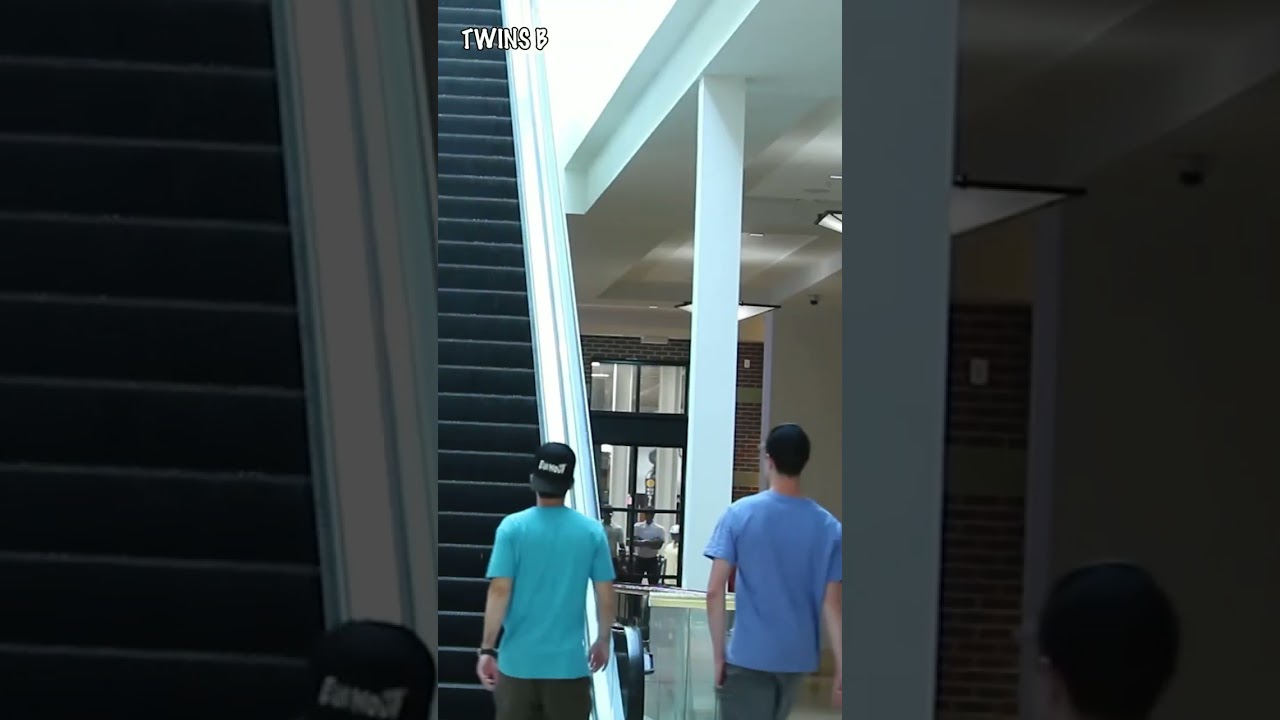 Double Twin Time Traveler Escalator Prank 😂