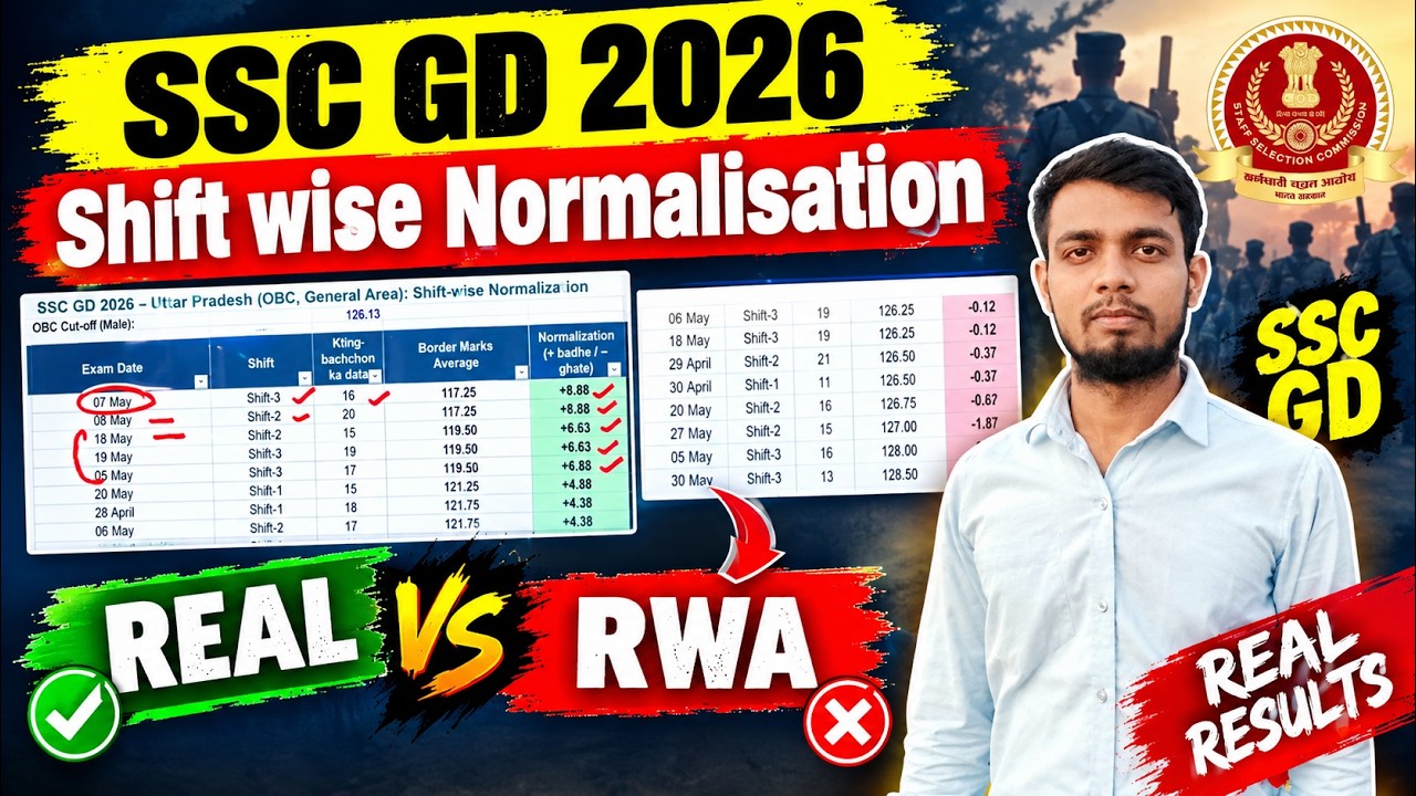 SSC GD 2026 NORMALISATION✅ | RWA VS REAL NORMALISATION 