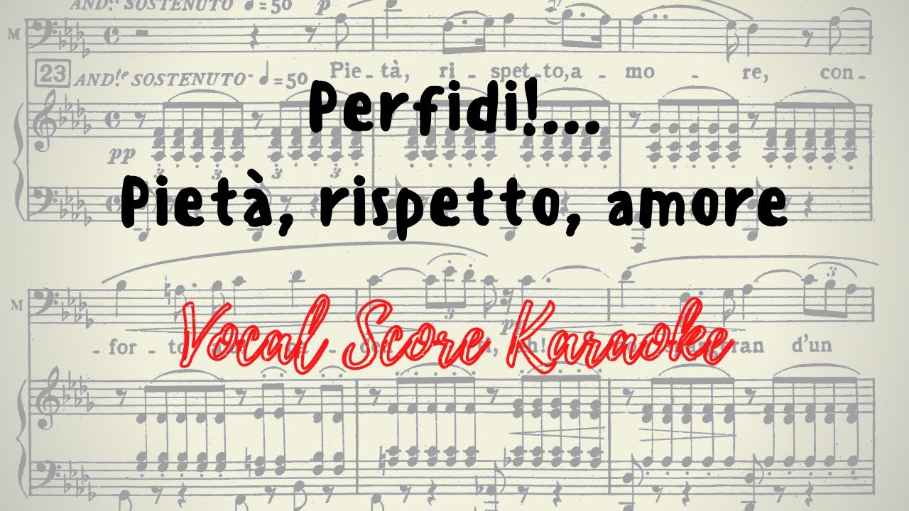Perfidi!    Pietà, rispetto, amore Vocal Score / Karaoke Macbeth by G. Verdi
