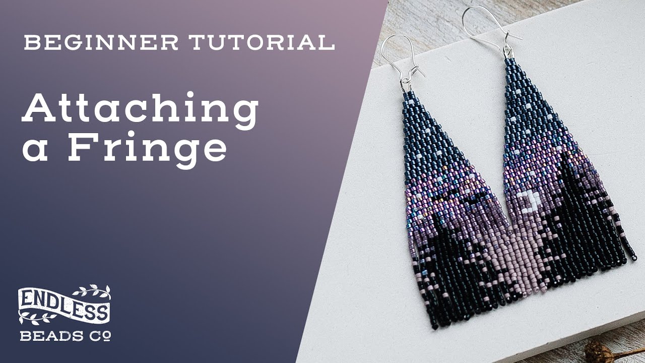 How to attach a fringe  | Beginner friendly beading tutorial for fringe earrings