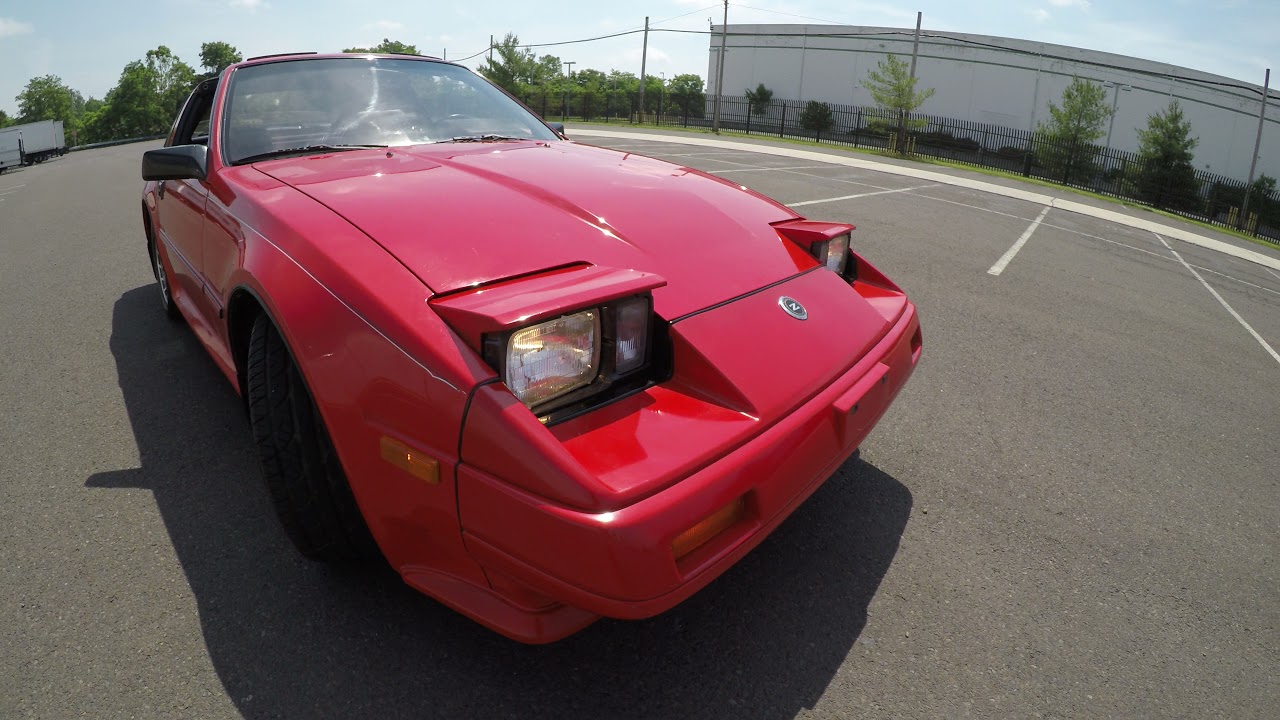 Very Rare 1986 Nissan 300ZX 5-Speed  Manual Bright Red T-Top walk-around and test-drive