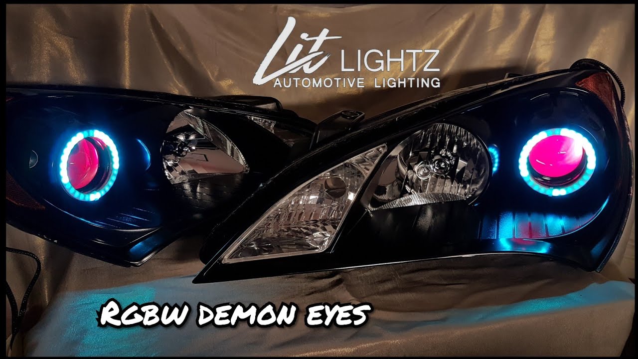 RGB Demon Eyes Halo Blackout | Lit Lightz | Genesis Coupe