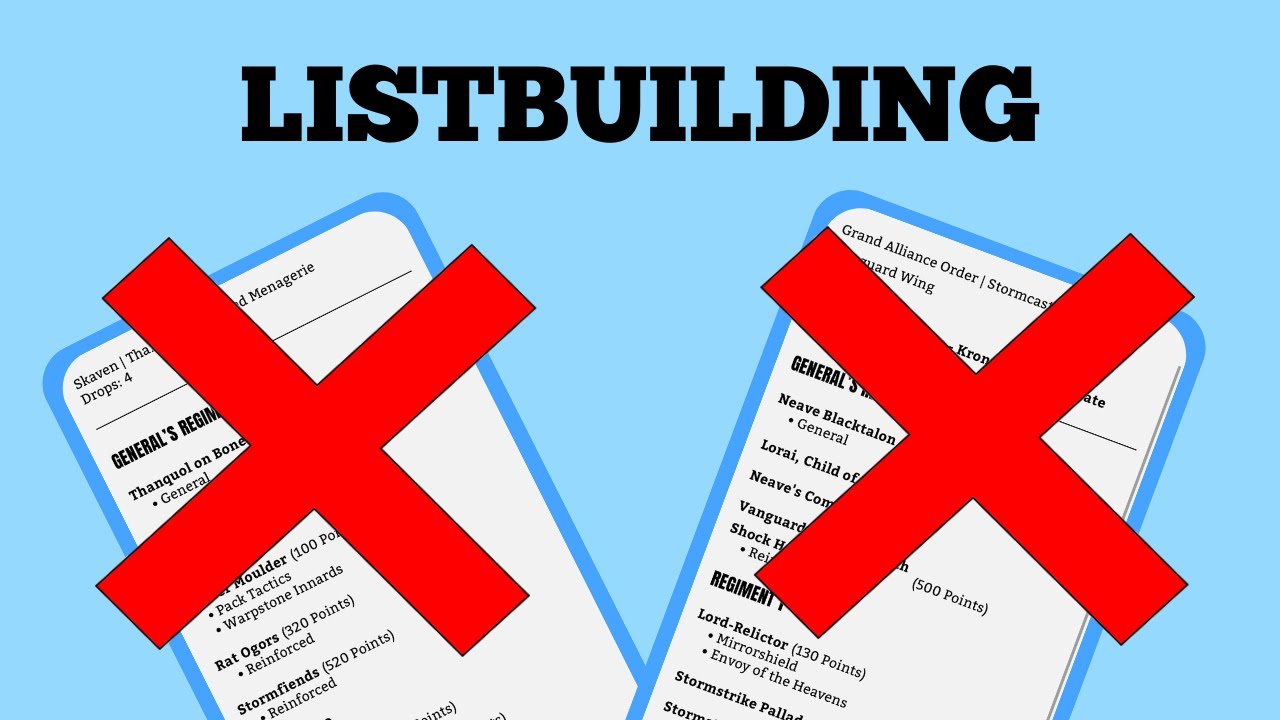 List Building… | Age Of Sigmar in 2025