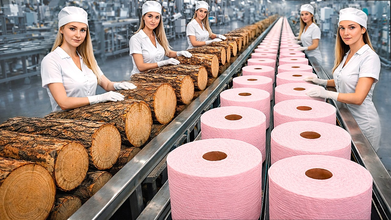 Inside The Largest Modern Toilet Paper Factory & Production (Full Process)