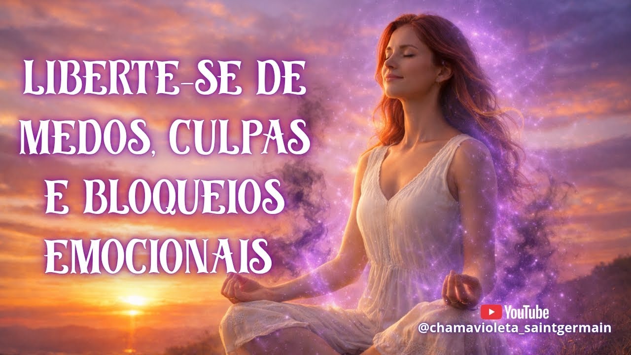 Transmute Medo, Culpa e Bloqueios Agora | Meditação com Saint Germain e a Chama Violeta 🔥💜