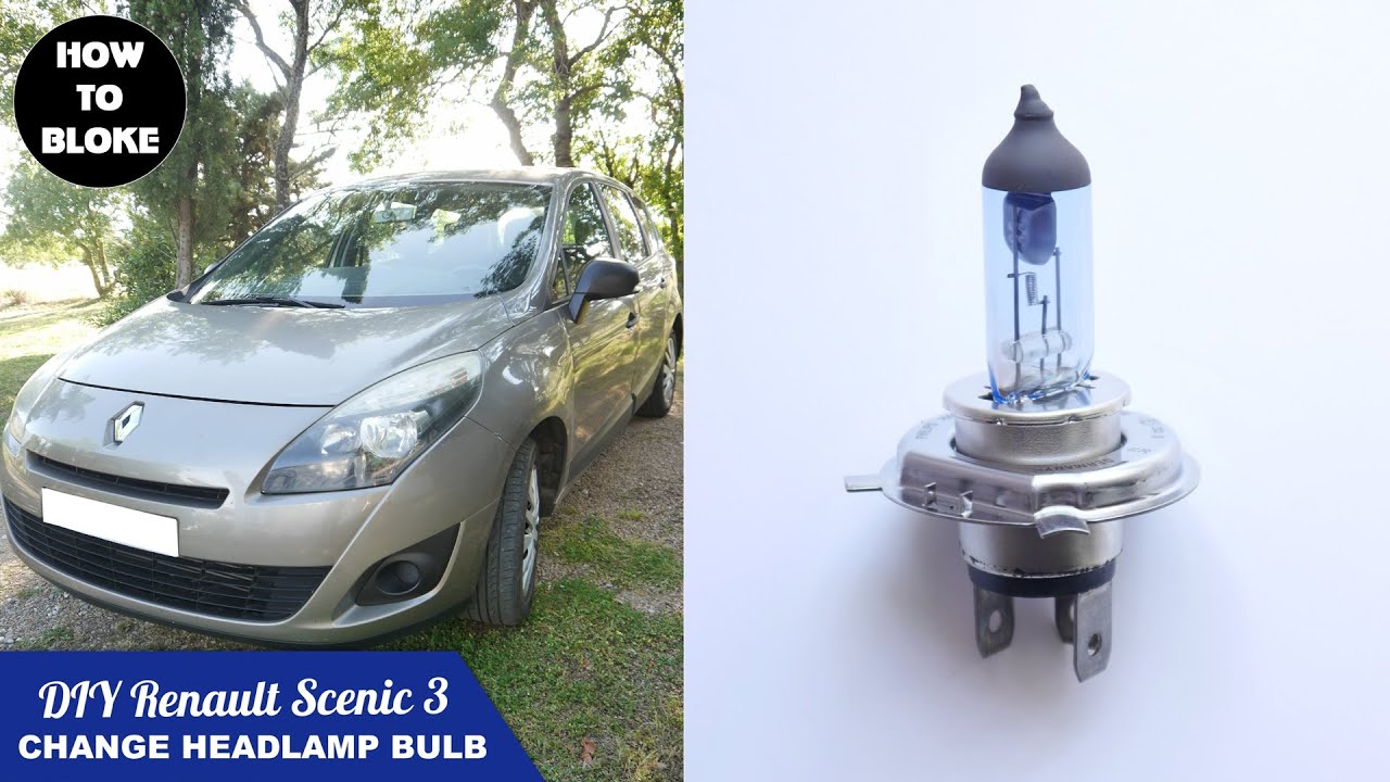 DIY Renault Scenic 3 — Change|Replace|Fix|Fit|New Front Main Headlight/Lamp + Dipped/Low Beam Bulb
