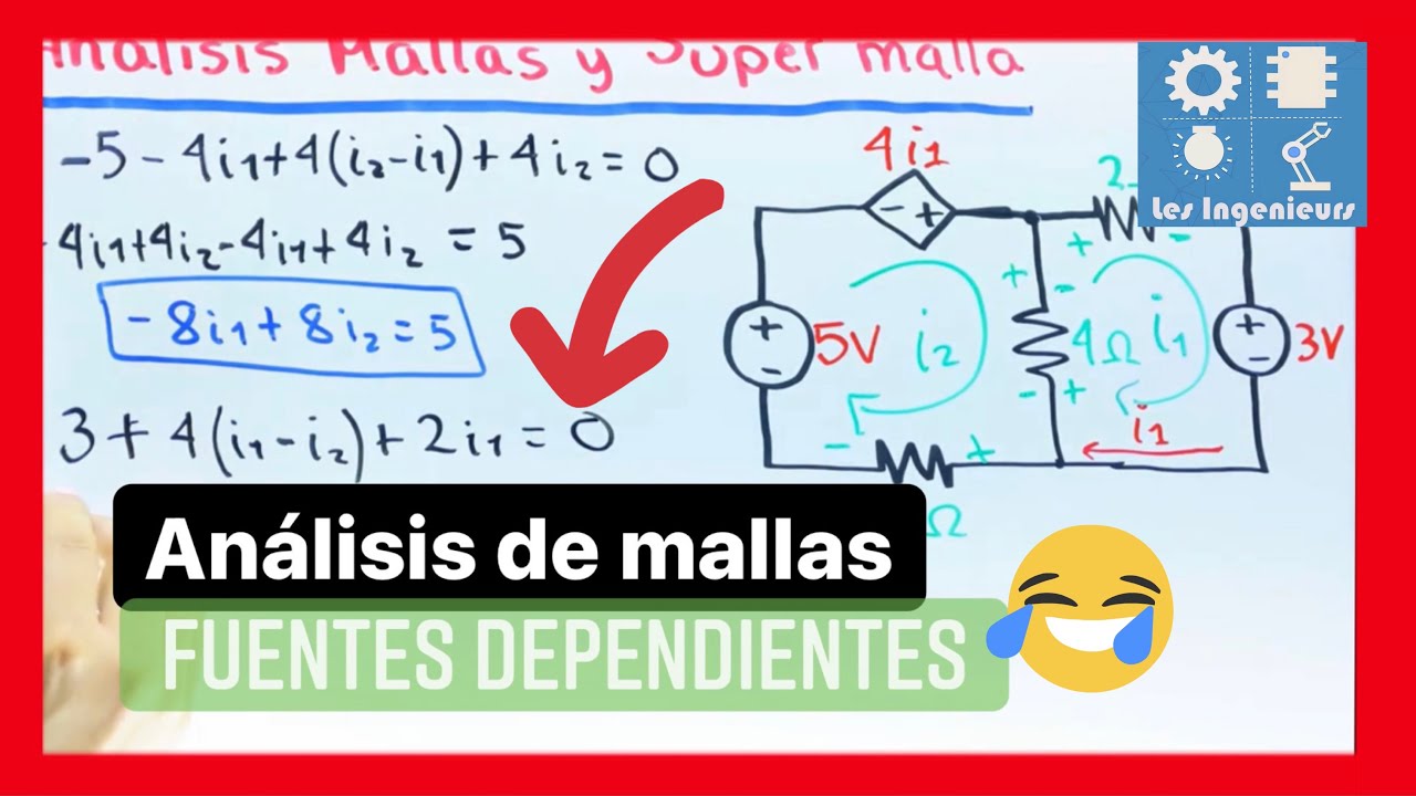 ✅ANÁLISIS de MALLA con FUENTES DEPENDIENTES(Parte 1)| EXPLICADO FACILMENTE💯| ANÁLISIS de CIRCUITOS