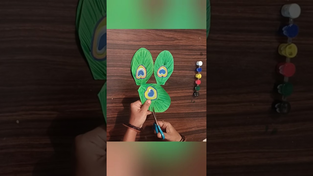 peacock feathers making with paper