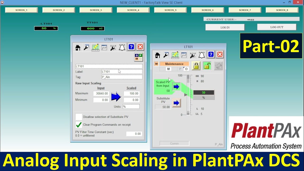 How to scale Analog Input4-20 mA signal in Rockwell DCS PlantPAx?