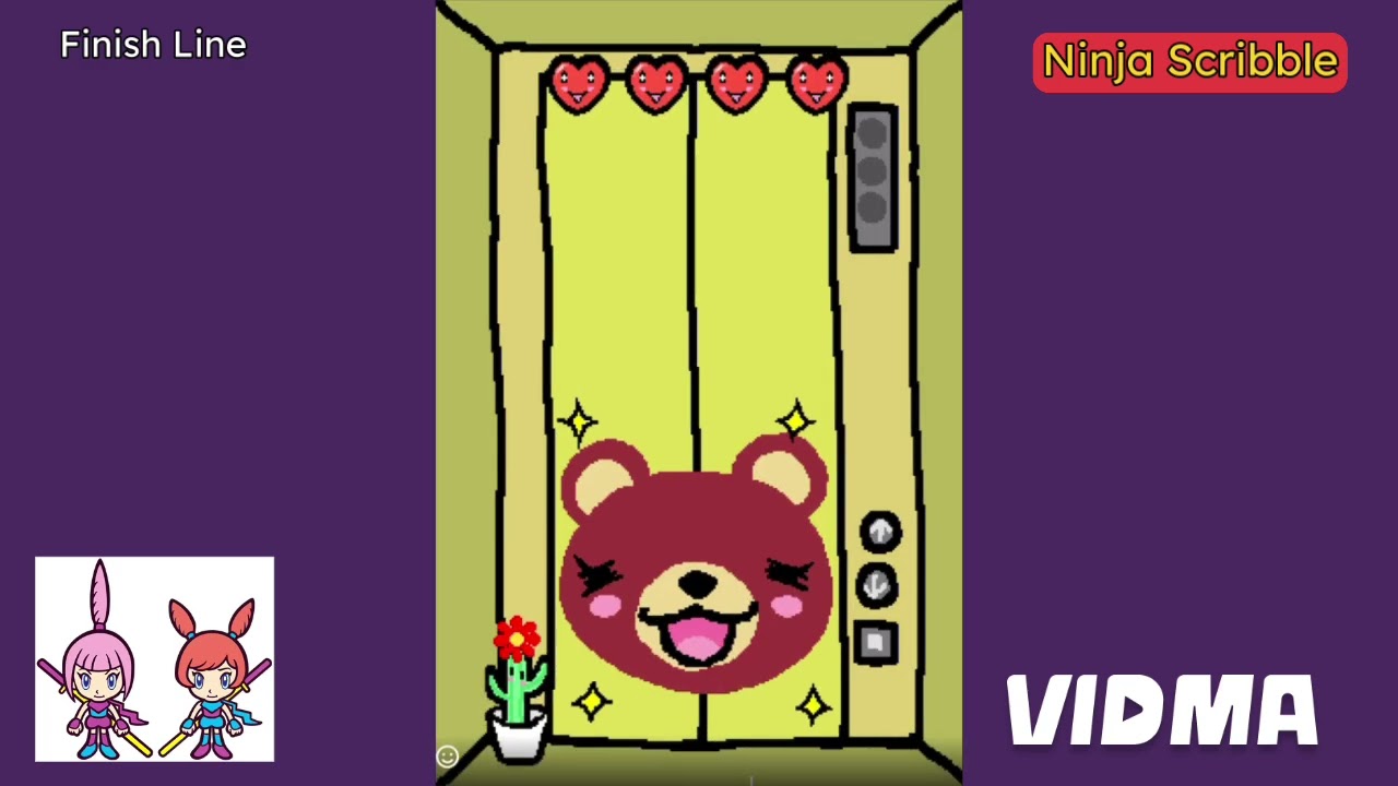 WarioWare: Touched! - Kat & Ana's Ninja Scribble Microgames - Finish Line