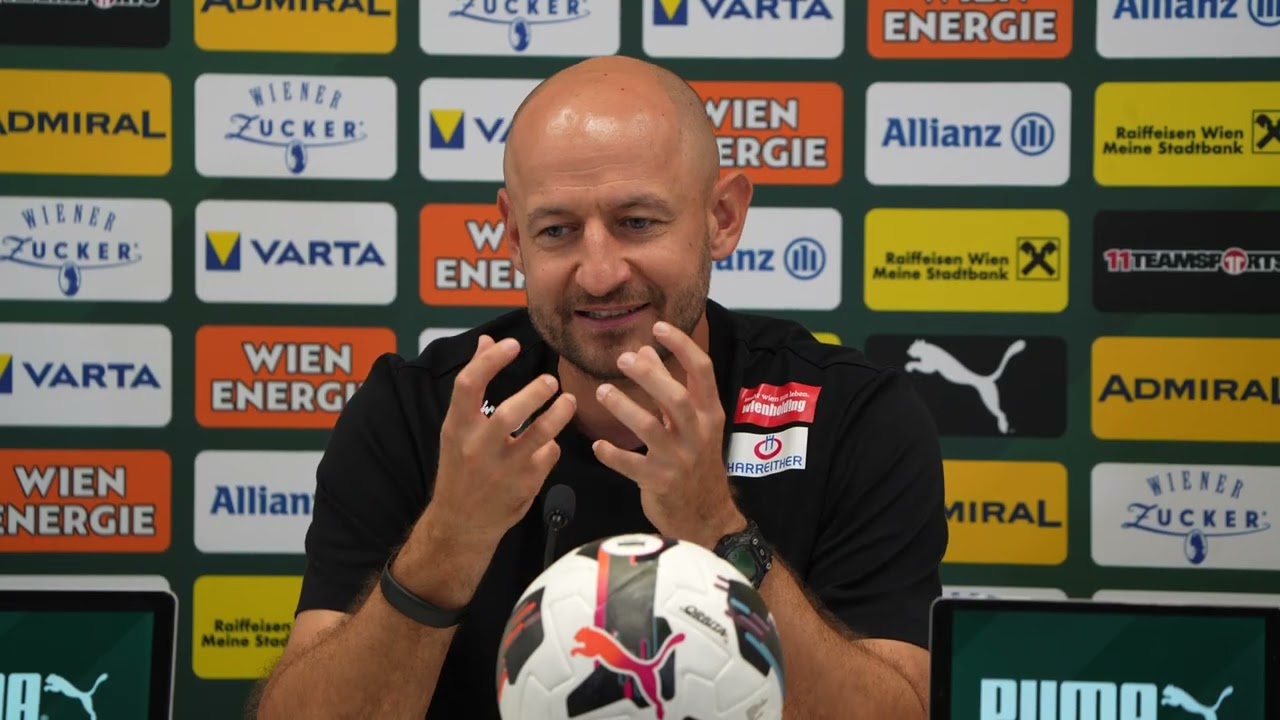 Pressekonferenz mit FK Austria Wien-Trainer Stephan Helm nach dem 3:1-Sieg im 347. Wiener Derby