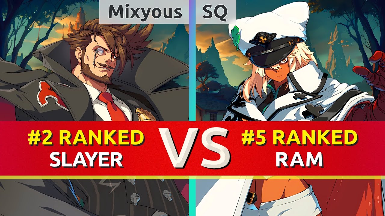 GGST ▰ Mixyous (#2 Ranked Slayer) vs SQ (#5 Ranked Ramlethal). High Level Gameplay