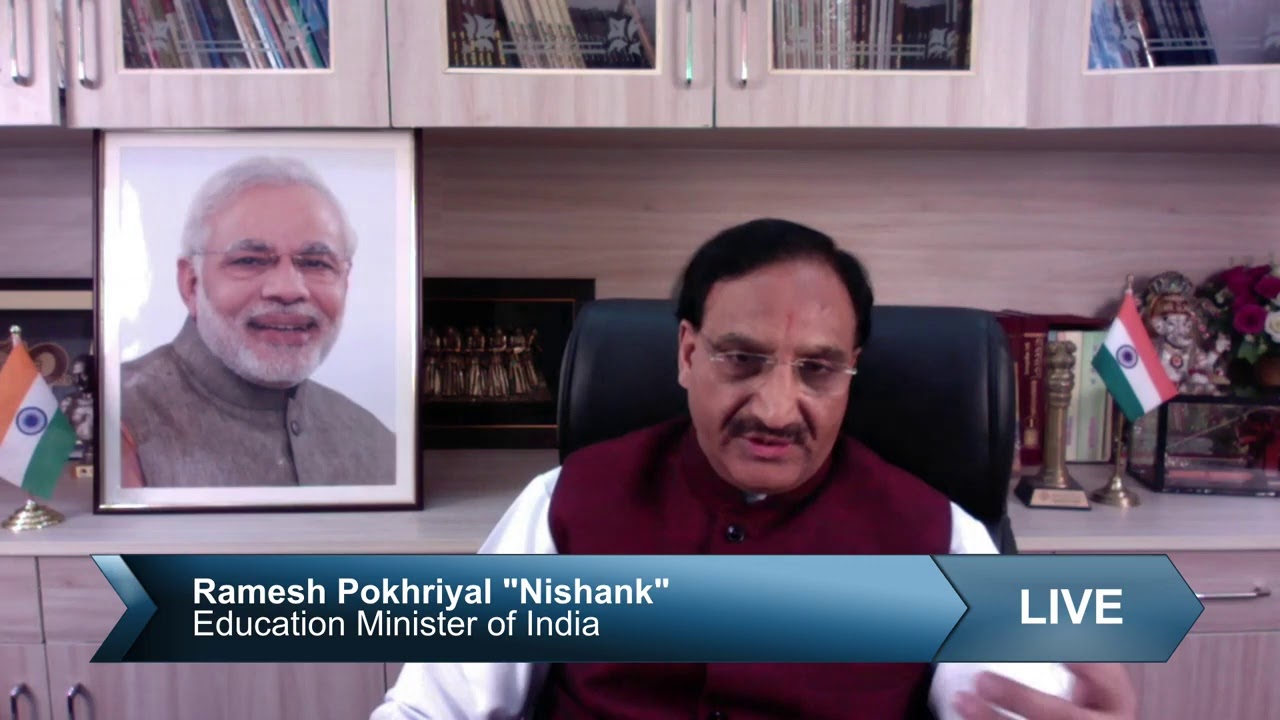 Interacting with students from across India #EducationMinisterGoesLive