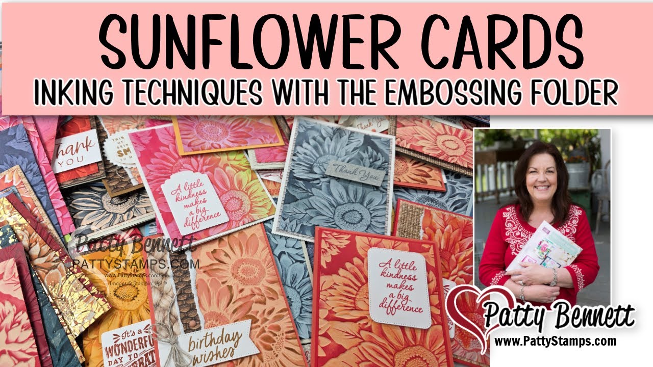 Inking Techniques with the Sunflower 3D Embossing Folder / Stampin' Up!