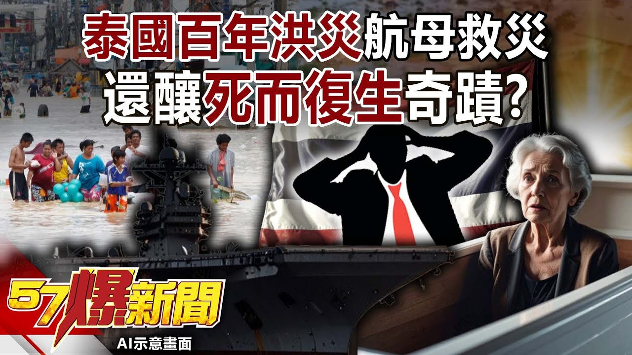 泰國雙異事！ 百年洪災航母救災…還釀死而復生奇蹟？-羅旺哲 馬西屏 徐俊相《57爆新聞》20251126-3