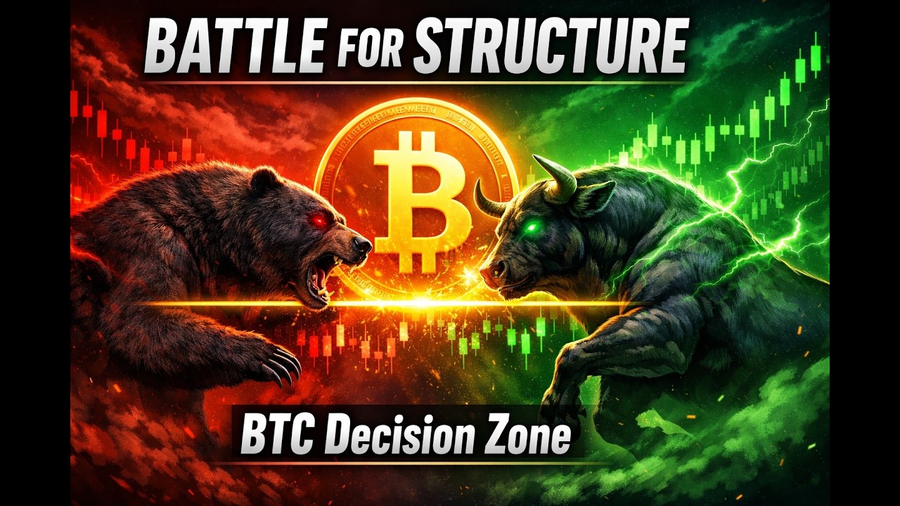 LIVE: BTC Bulls and Bears Fight For Structure - 15min JPOW - Key Levels and Trade Setups