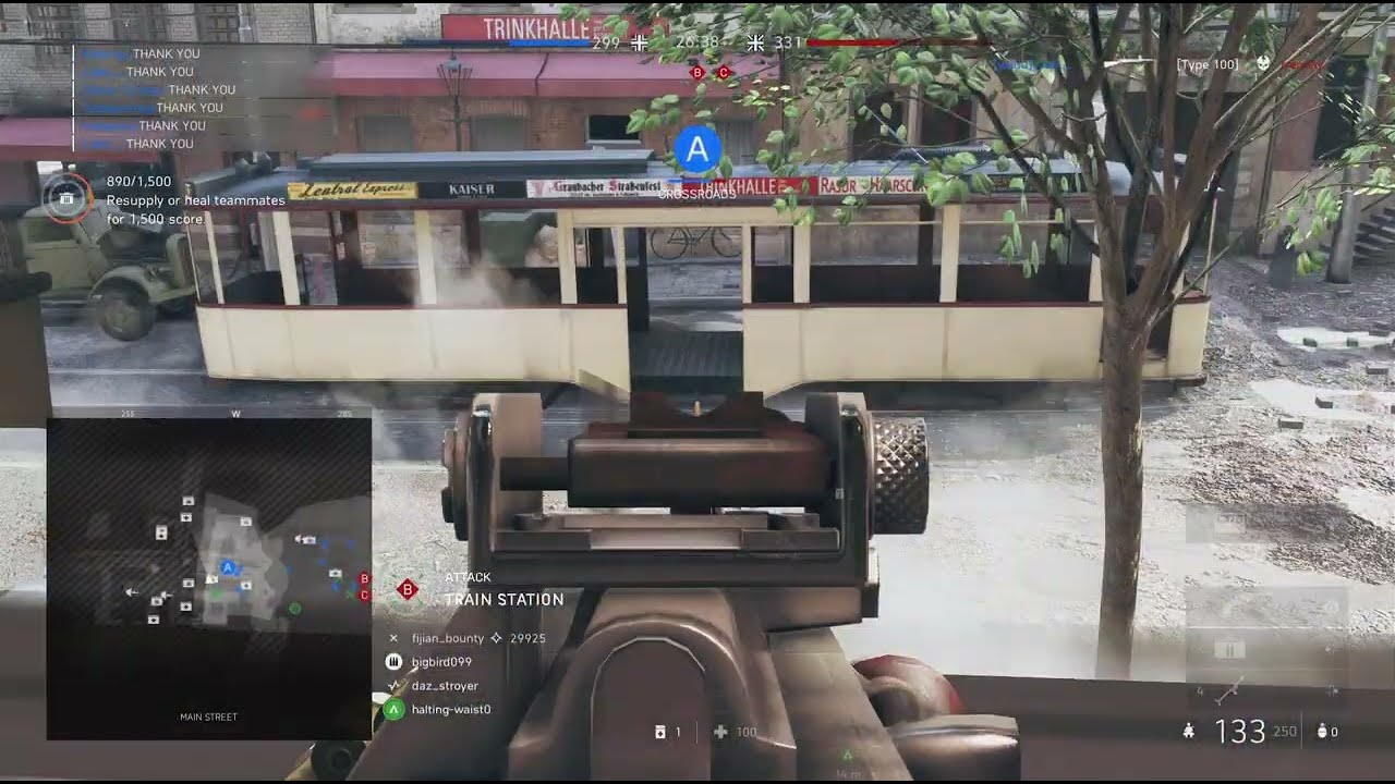 56/13Using the m1919 30cal on operation underground.