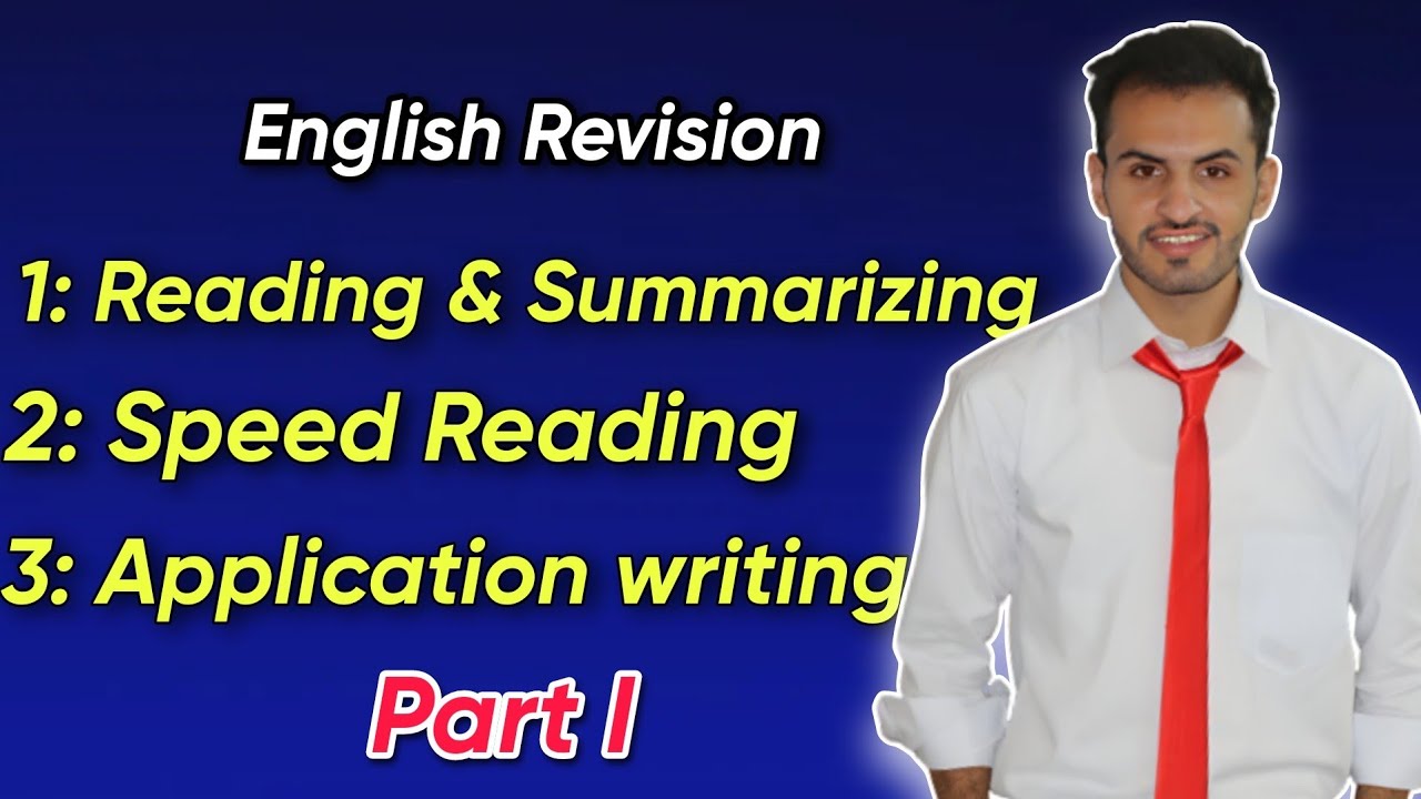 Explaining Reading & Summarizing, Speed Reading & Application writing | Tutor Hanif khan