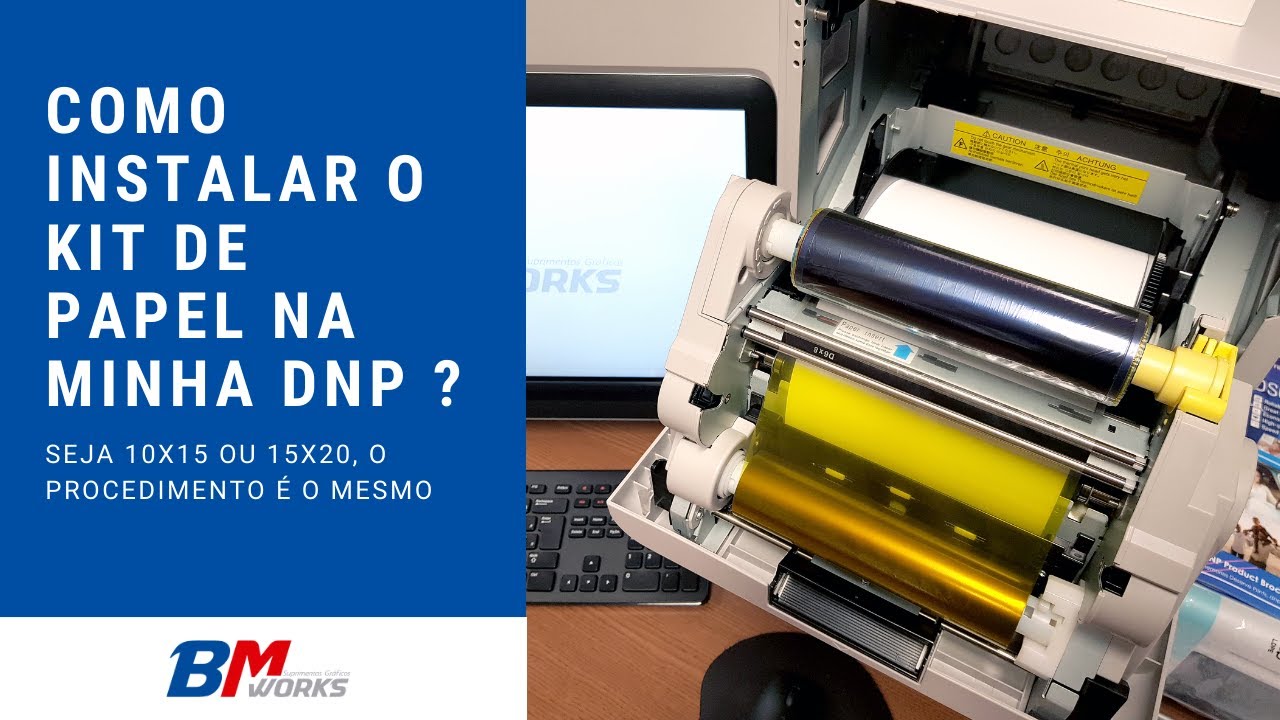 Como instalar um novo kit de papel na impressora DNP DS-RX1HS? | BM WORKS