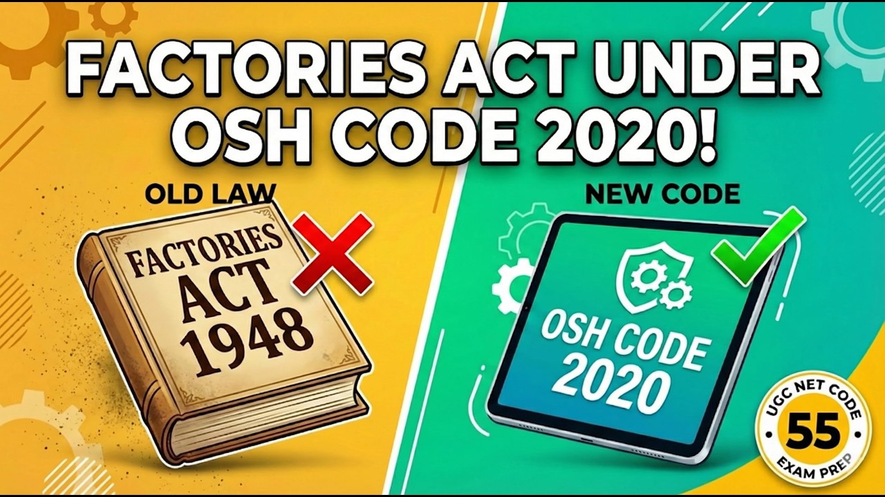 UGC NET Code 55: Factories Act Under OSH Code 2020 (Full Chapter)