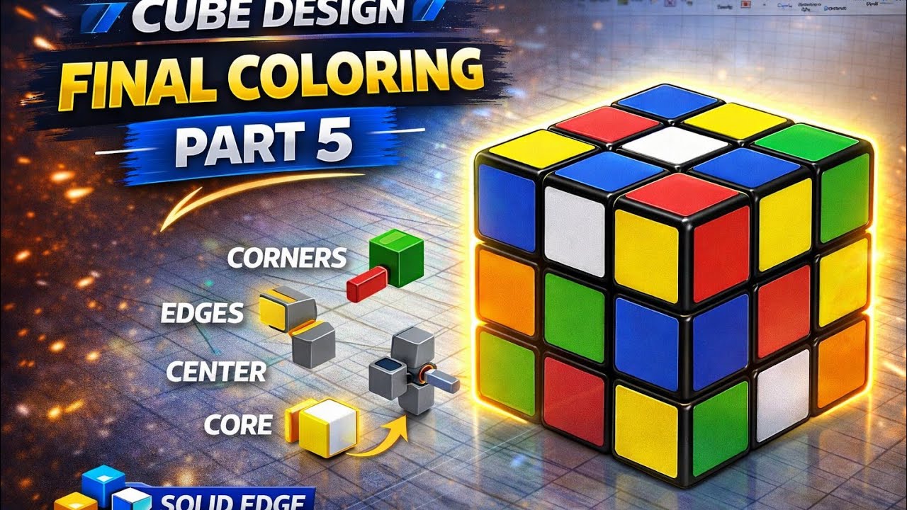 How to Apply Colors to Cube Parts in Solid Edge | Part 5