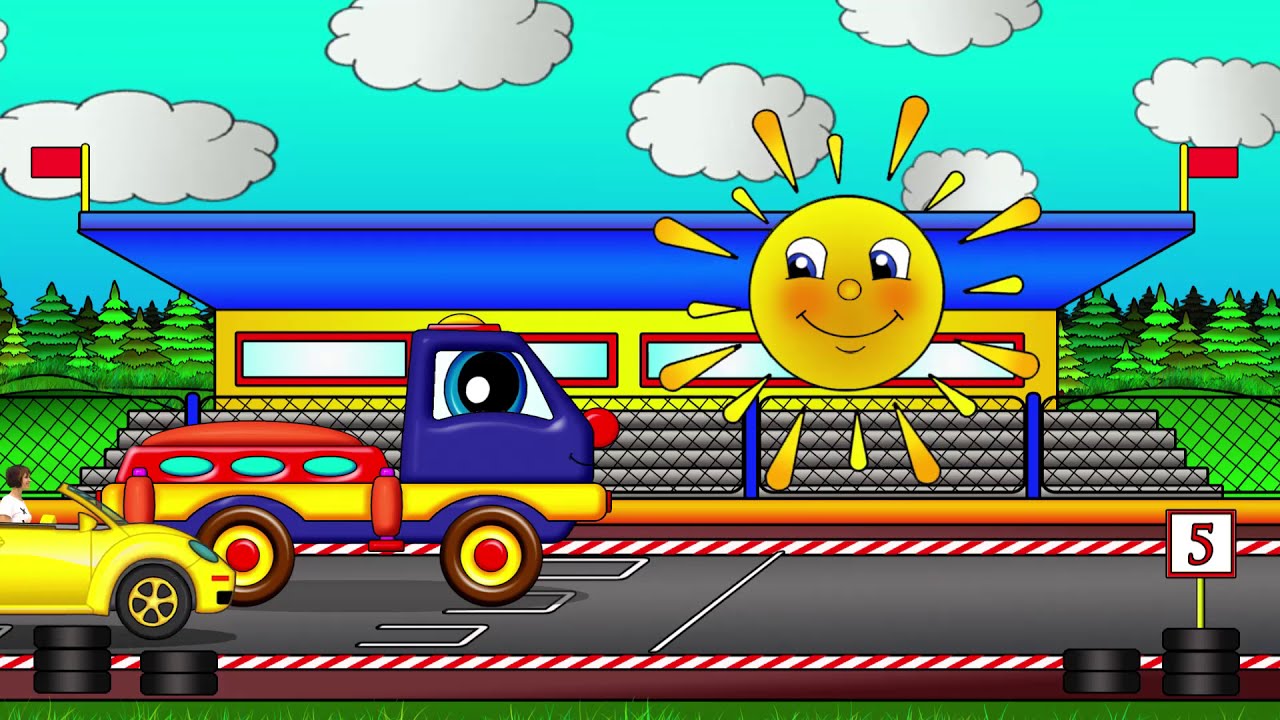 Maria e Helpy vão pular por cima dos carros! Vídeo divertido em português