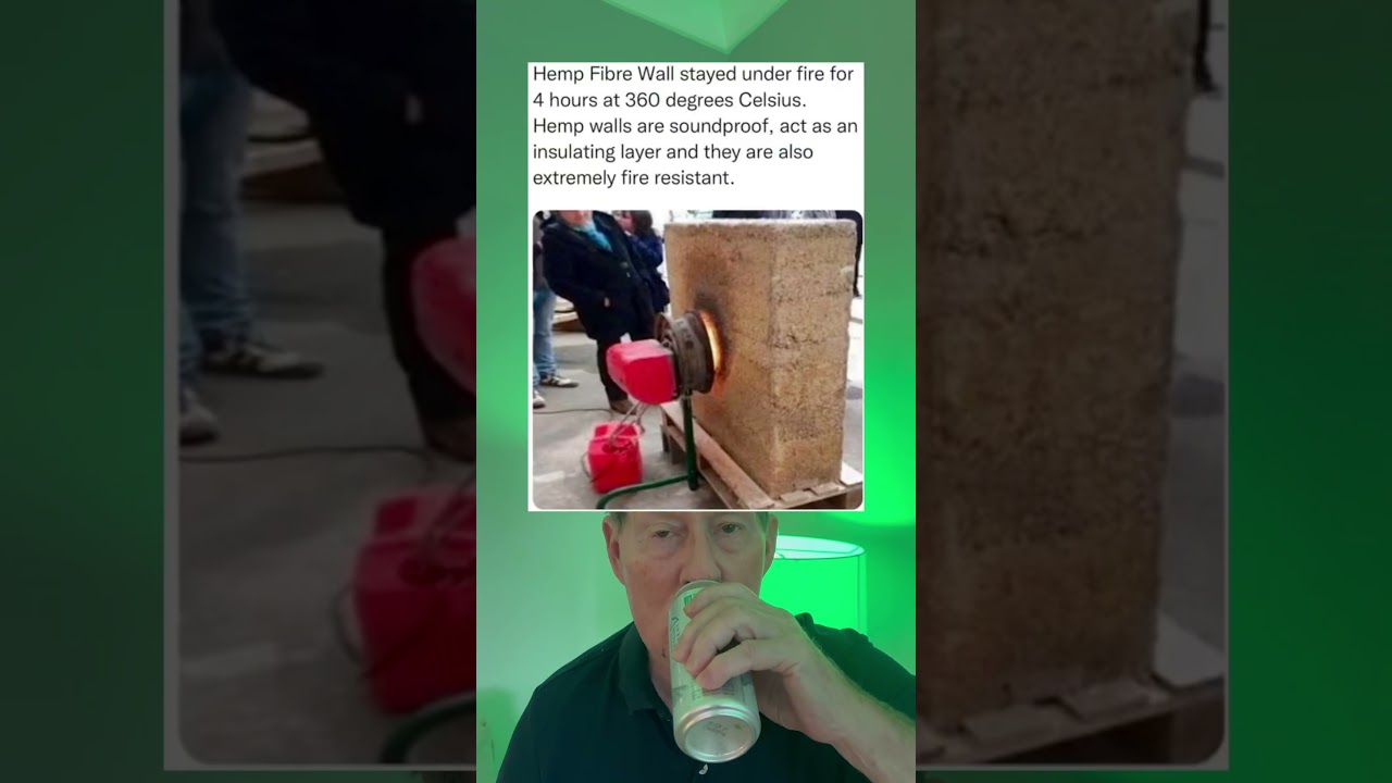 Hemp Fire Wall Stayed Under Fire For 4 Hours at 300 Degrees.