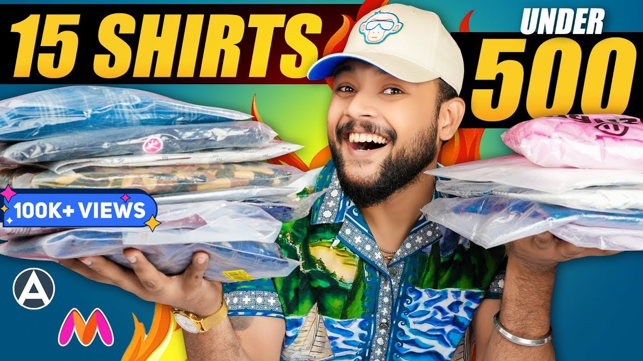 15 Best Shirts For Men Under 500 🔥 Ajio & Myntra Mega Shirt Haul Review 2023 | ONE CHANCE