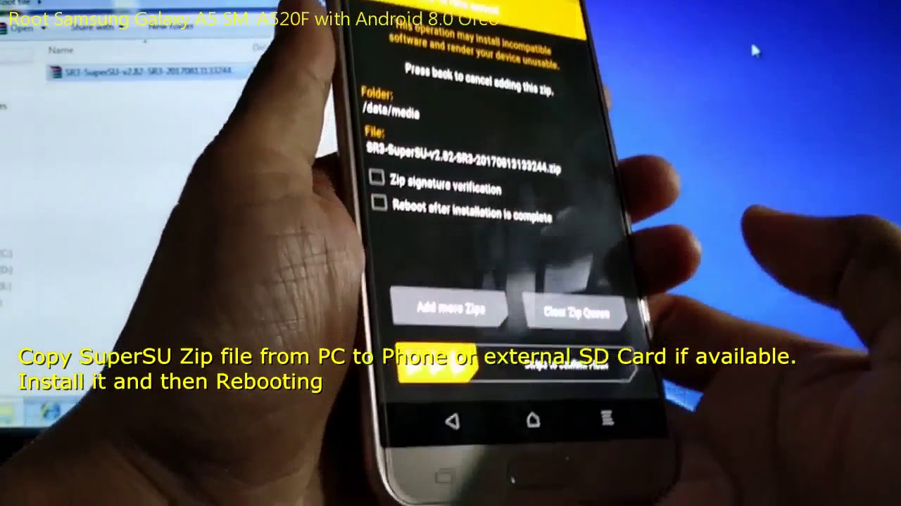 Root Samsung Galaxy A5 SM-A520F Android 8.0 Oreo