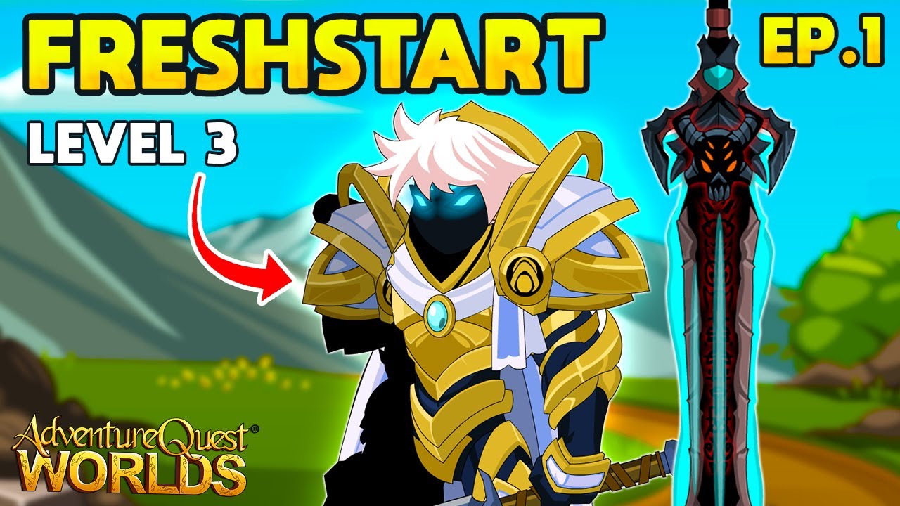 NEW! AQW Fresh Start #1 - Ceremonial Void Knight Sword at LEVEL 3!