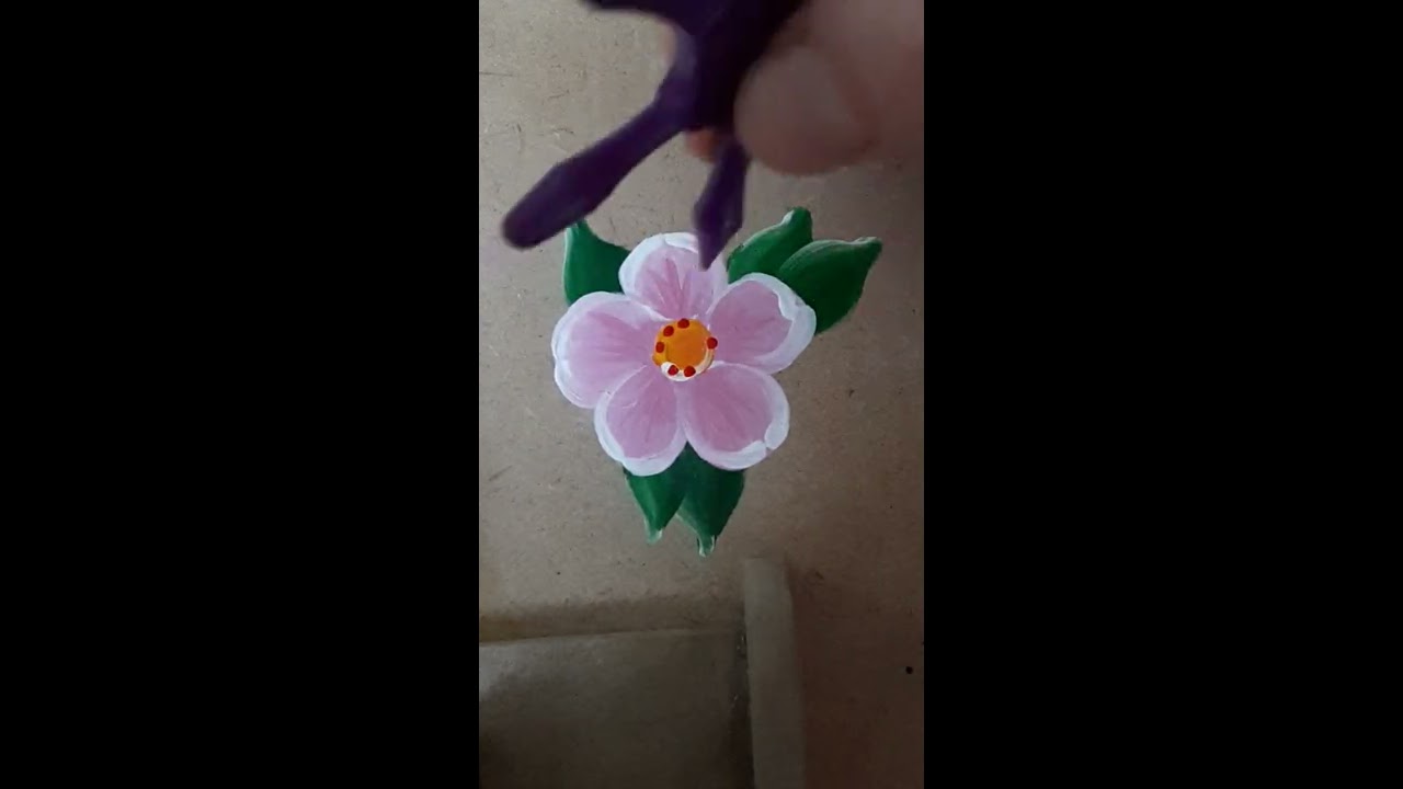 Como pintar uma flor do campo com a técnica de pintura Bauernmalerei /how to paint a flower folk art