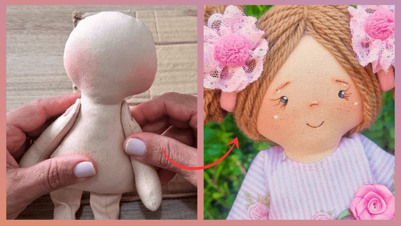 Cabelo e Rostinho de Boneca de Pano SEM MEDO! | Aula definitiva e fácil pra iniciantes